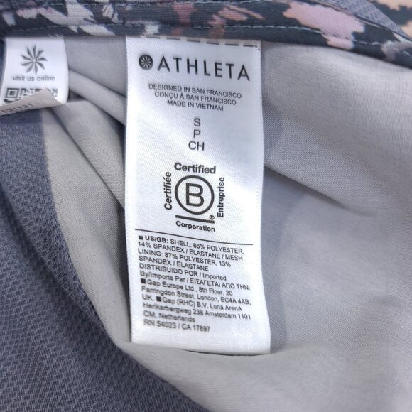 Athleta Womens Run With It Jacket Size Small Kinetic Abstract Zip Windbreaker - Picture 6 of 7